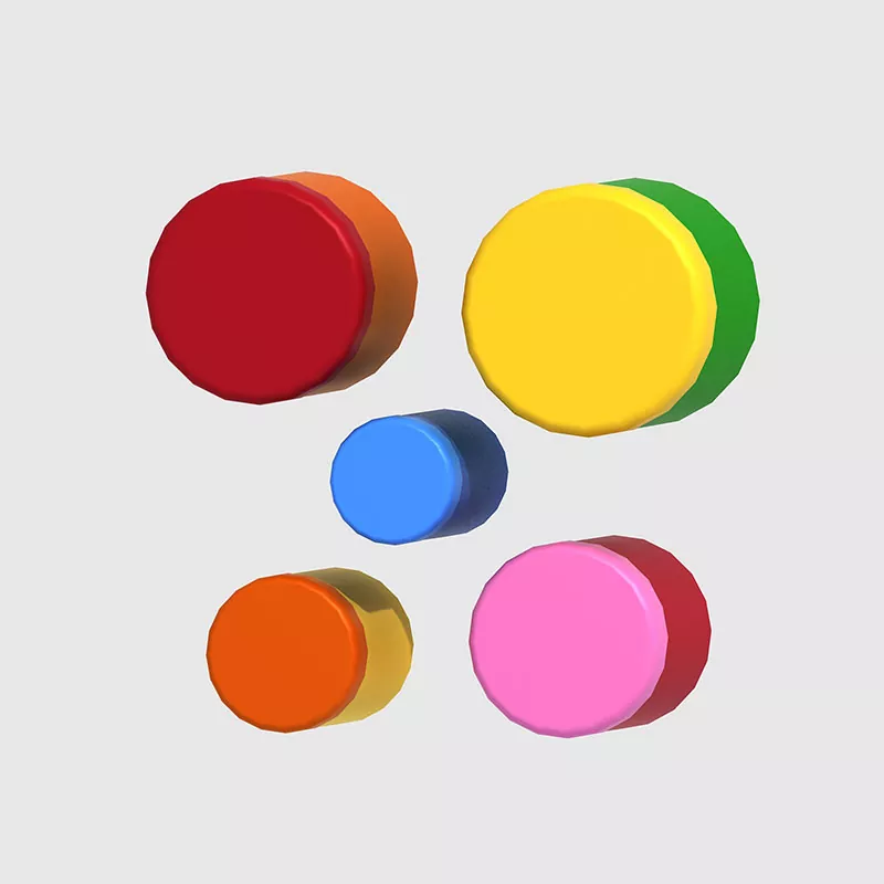 The Percussion Play Colorful Drums